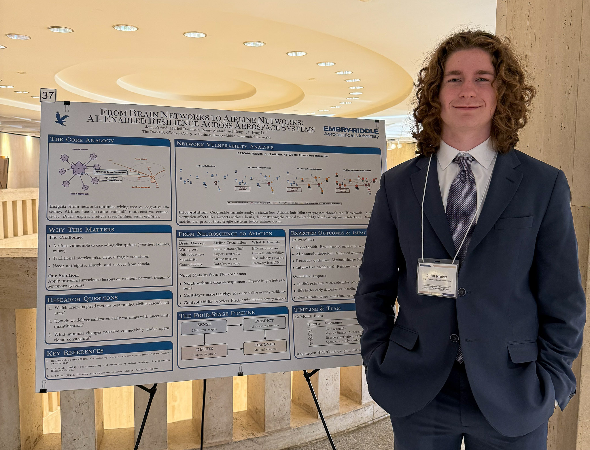 Student John Preiss at Capitol